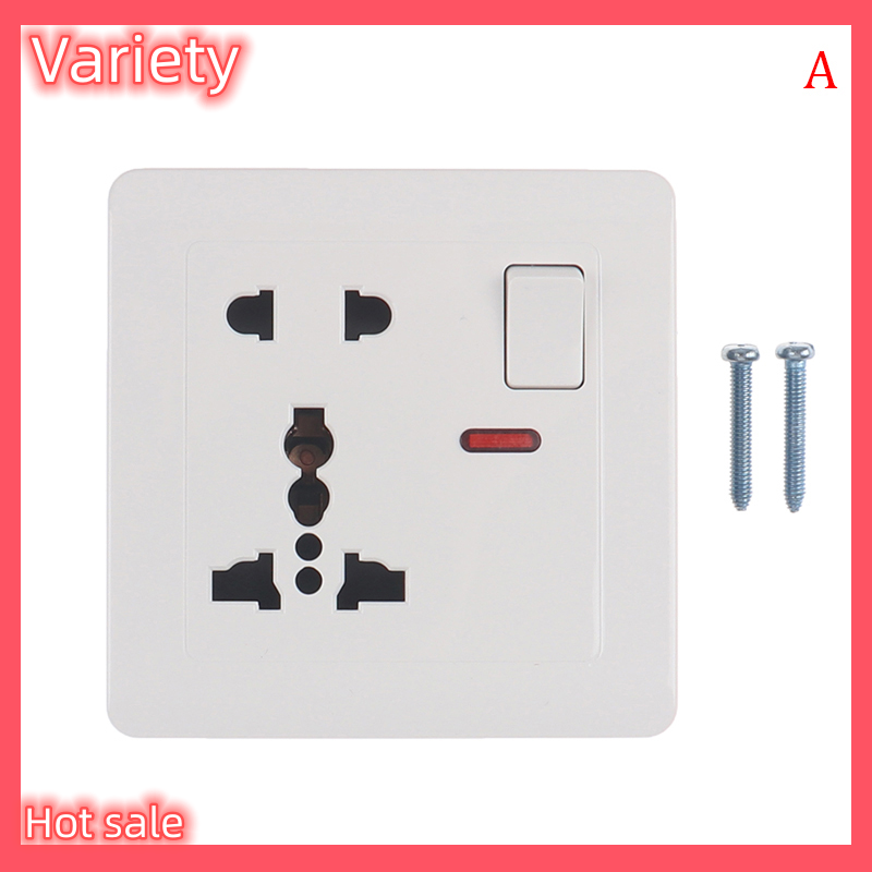Variety ✨hot sale✨ universal wall socket with led light switch 5 hole usb wall power socket