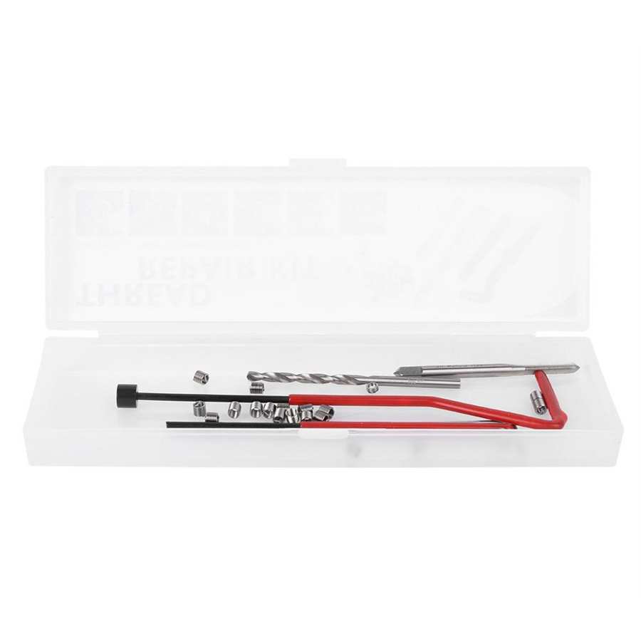 【StyleVoyager】25Pcs Thread Repair Insert Kit with Transparent Plastic Box for Processing Machinery M3 M4 M5 M6 M7 M8 M10 M12 M14. 