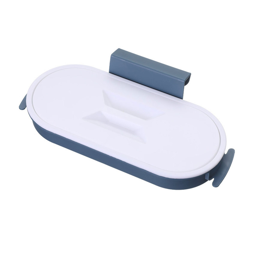 1pc Kitchen Cabinet Door Basket Hanging Trash Can Waste Bin Garbage Bag Holder Portable Kitchen Trash Bag Holder Kitchen Gadgets