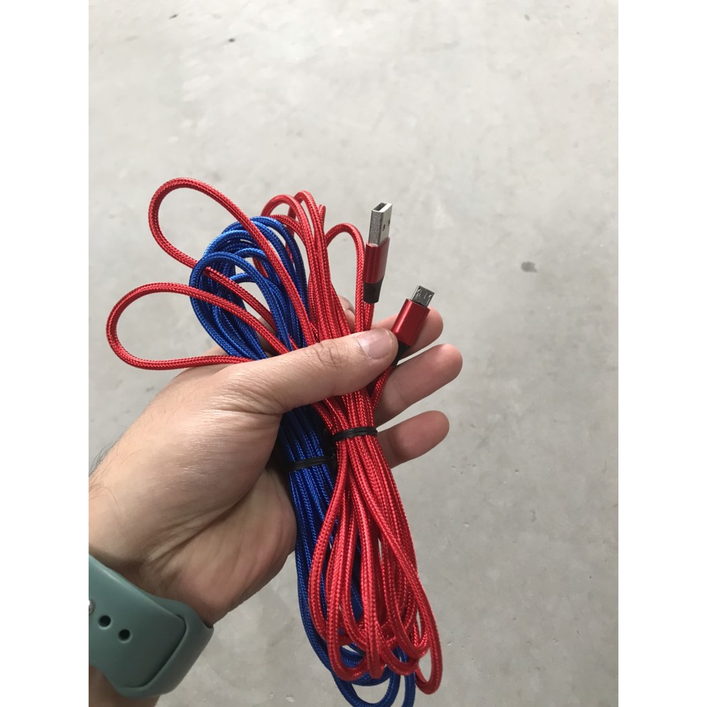 Dây Sạc Iphone, Samsung Dài 3M Bọc Dù Siêu Bền Cao Cấp