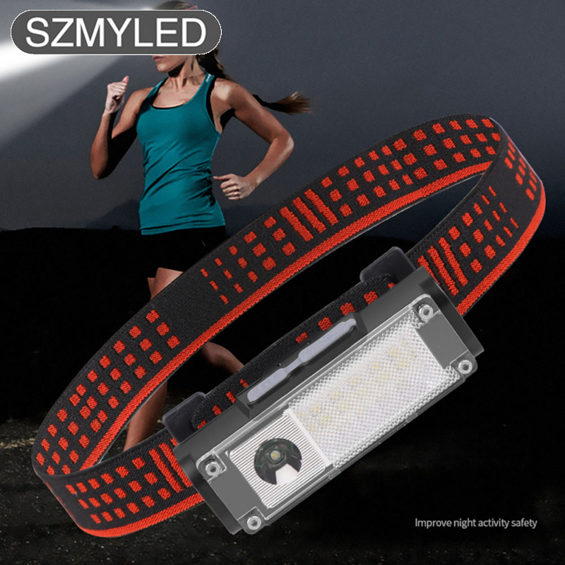 Xpe+led Headlamp 4 Mode Type-c Rechargeable Outdoor Super Bright Headlight Torch With Indicator Light