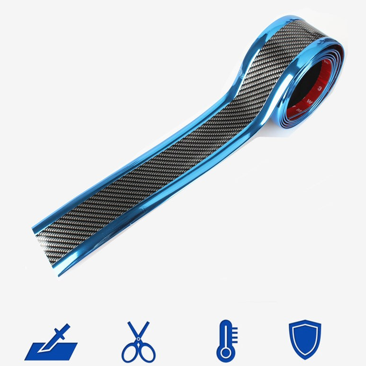 Cacbon dán cốp, dán bước chân chống xước xe hơi, ô tô 2,5 mét x 50mm