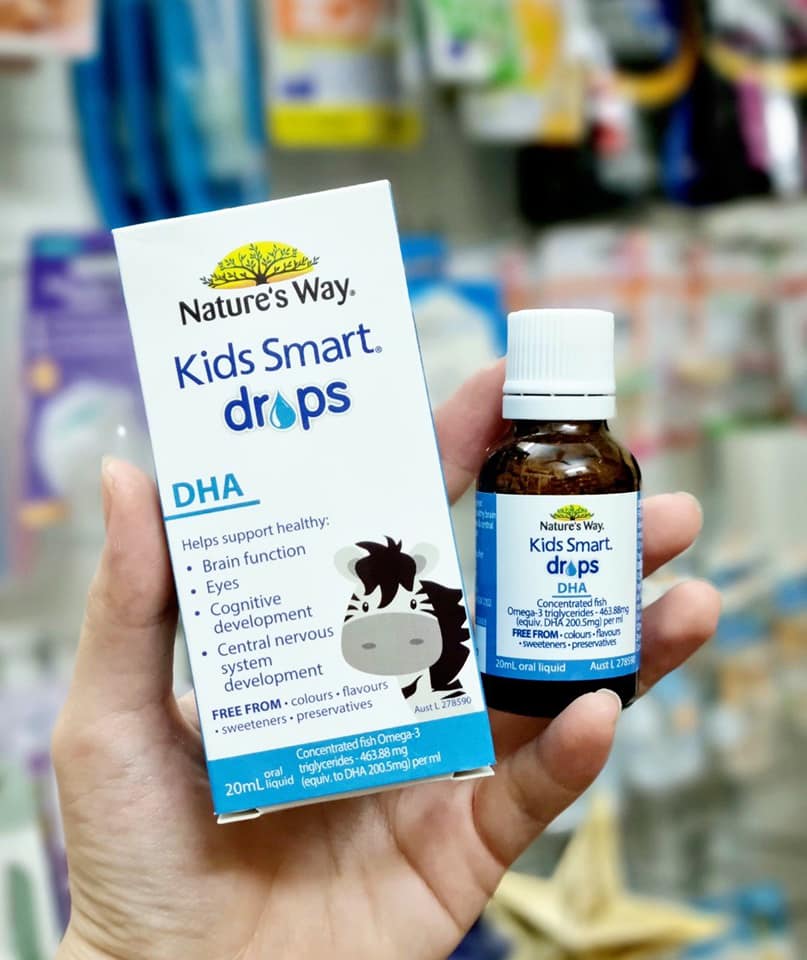 DHA Dạng Giọt Nature’s Way Kids Smart Drops, 20ml ( Hàng chuẩn Úc)