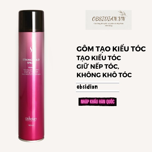 KEO XỊT TÓC CỨNG OBSIDIAN STRONG HOLD SPRAY 300 ML