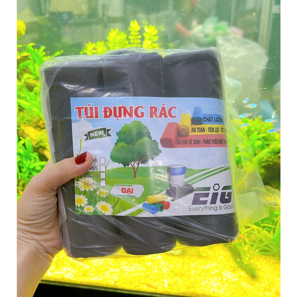 Túi đựng rác 3 Cuộn/ 1Kg sinh học tự phân hủy cỡ nhỏ, trung, đại loại ...