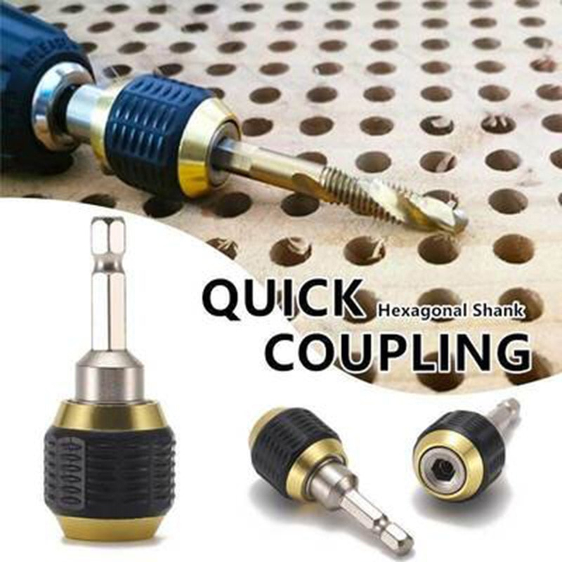 Chuyển đổi đầu lắp mũi khoan không chìa 1/4 "đầu nối hình lục giác thanh nới rộng bit thay đổi nhanh mở rộng