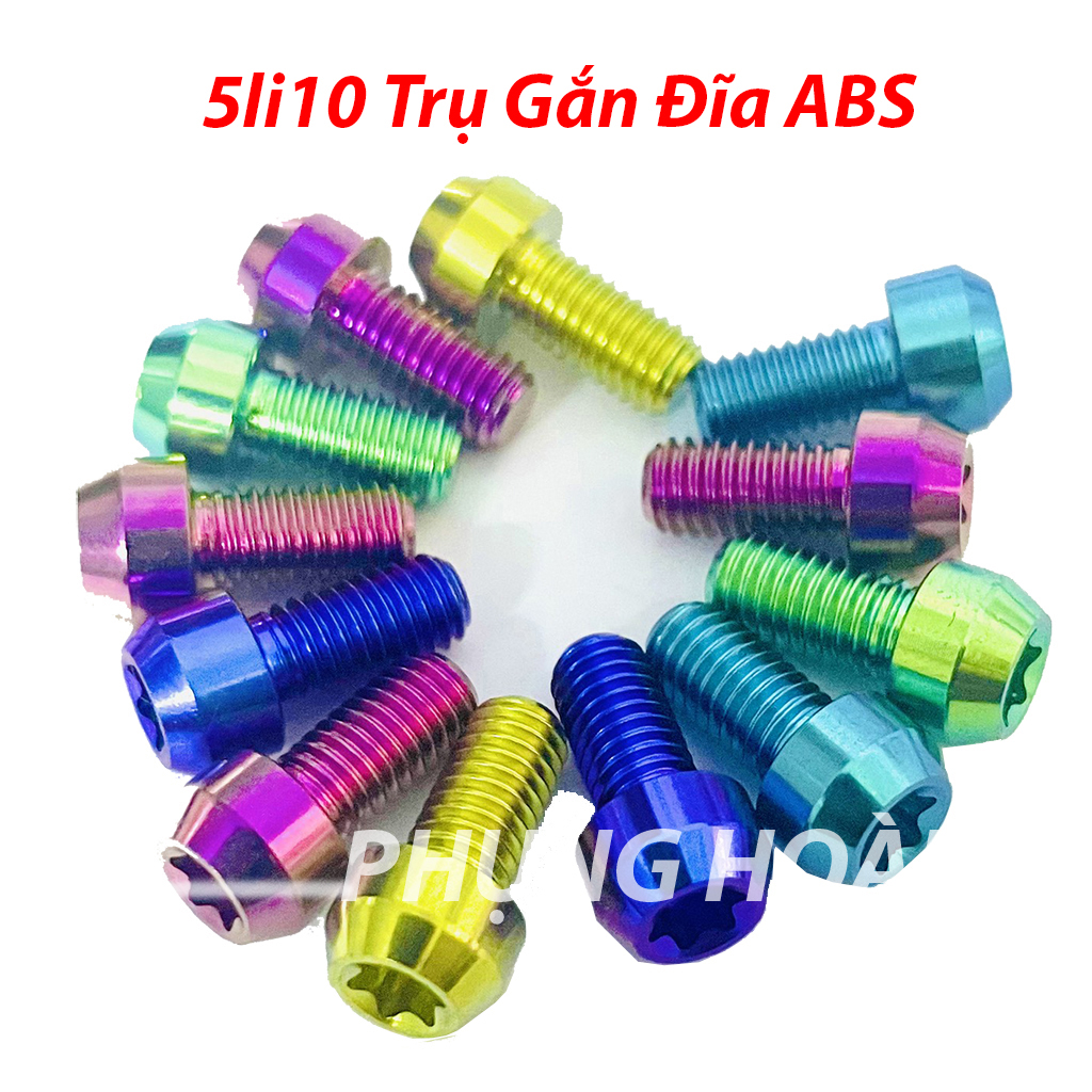 Ốc Gắng Đĩa Thắng ABS Titanium Gr5 Đầu Trụ-PHS