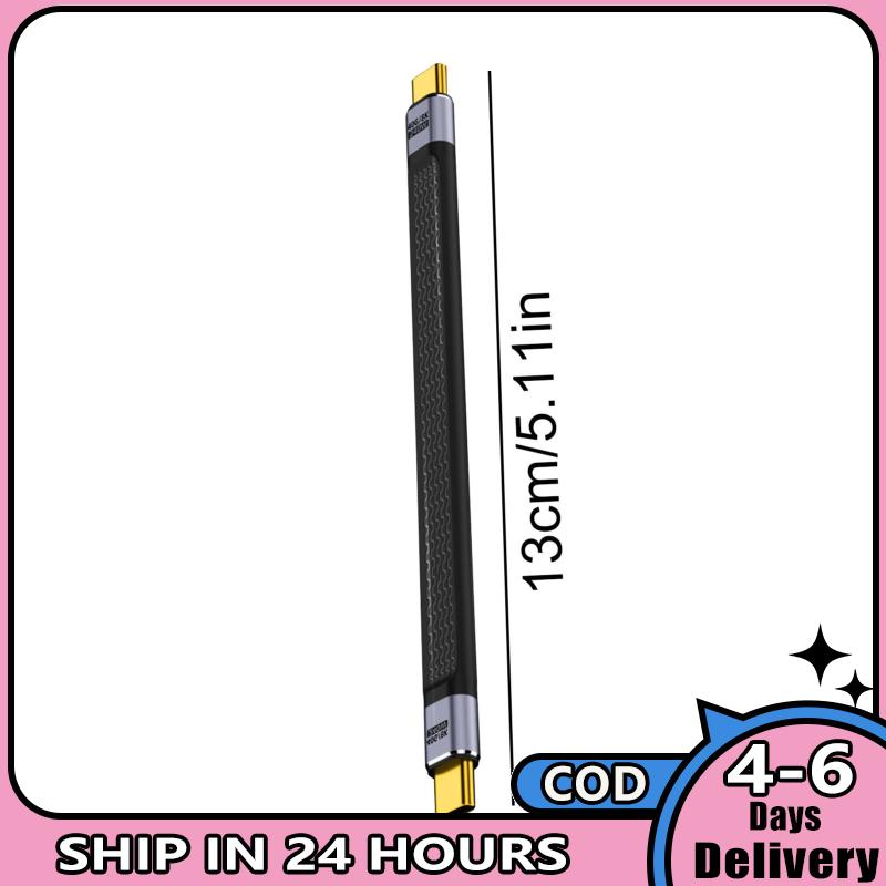 USB ngắn C để USB C Cáp USB 4.0 40gbps Cáp dữ liệu phẳng FPC thiết kế hỗ trợ 8K hiển thị 240W Cáp sạc nhanh cho máy tính xách tay điện thoại 13cm