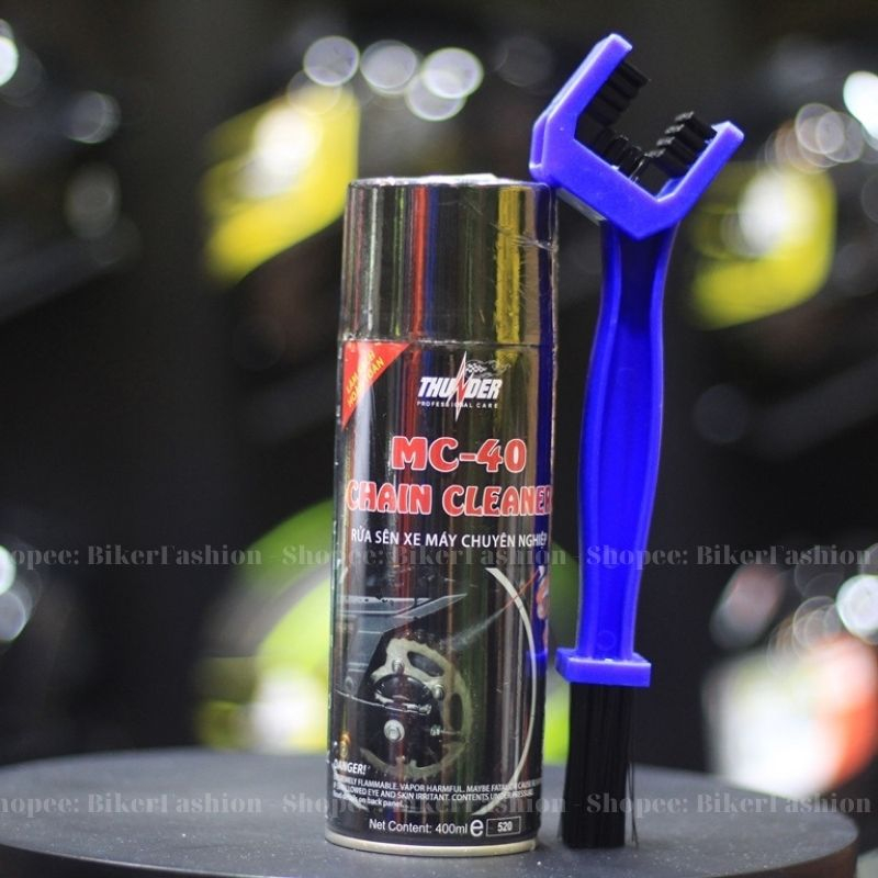 Combo Chăm Sóc Sên Xe Máy MC-40 + Thunder 400ml + Bàn Chải Chuyên Dụng