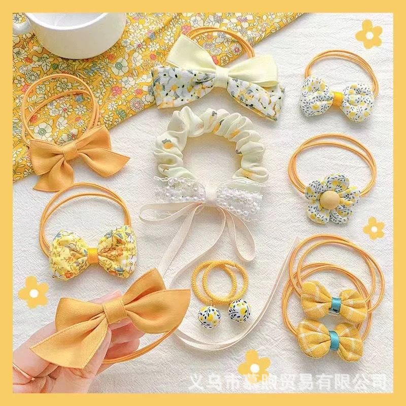 Set 10 dây buộc tóc màu sắc ngọt ngào - UniLabel