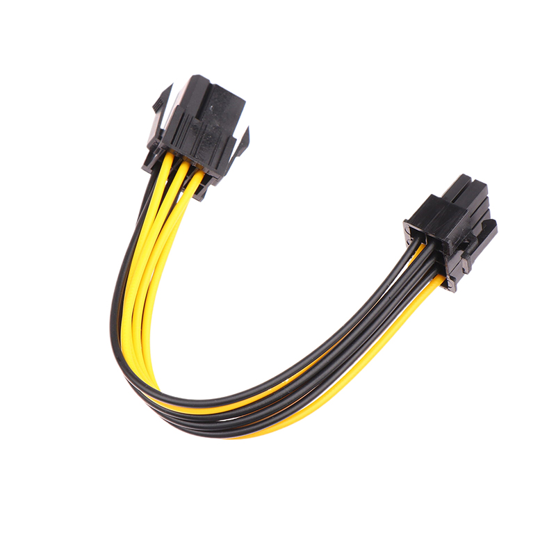 Powered Adapter 6pin To 8pin Adapter, PCI-e 6-pin Male To 8-pin Female Converter For 8pin GPU Video Card. 