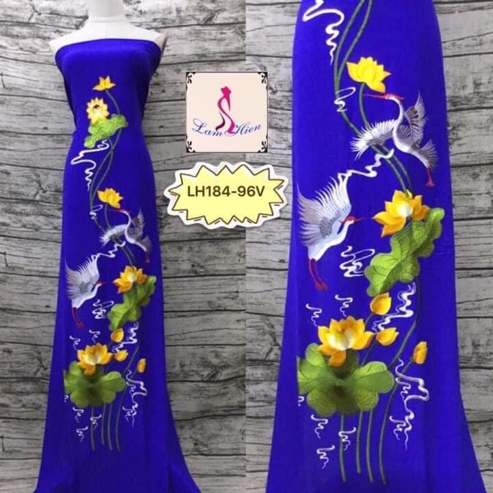 Vải áo dài thêu cao cấp LH184