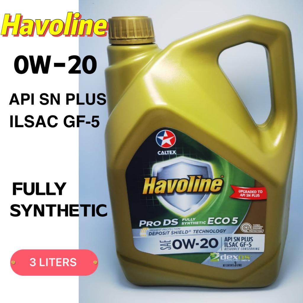 CALTEX Havoline ProDS Fully Synthetic ECO 5 SAE 0W20 (3 Liters) 👉