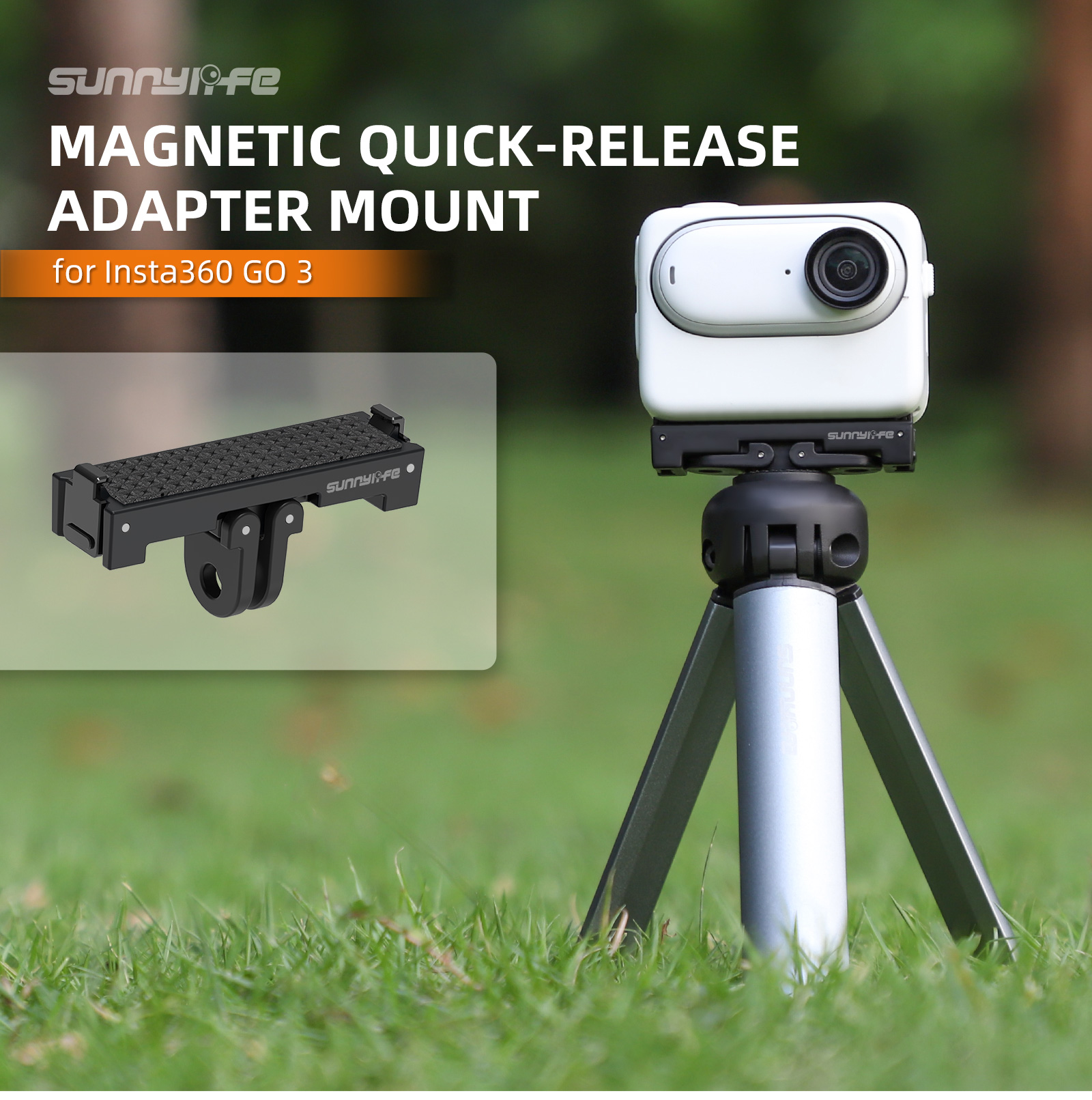 Cho insta360 go3 nhanh chóng phát hành phụ kiện Adapter cho go3 ngón tay cái máy ảnh tấm lắp nhanh mở rộng