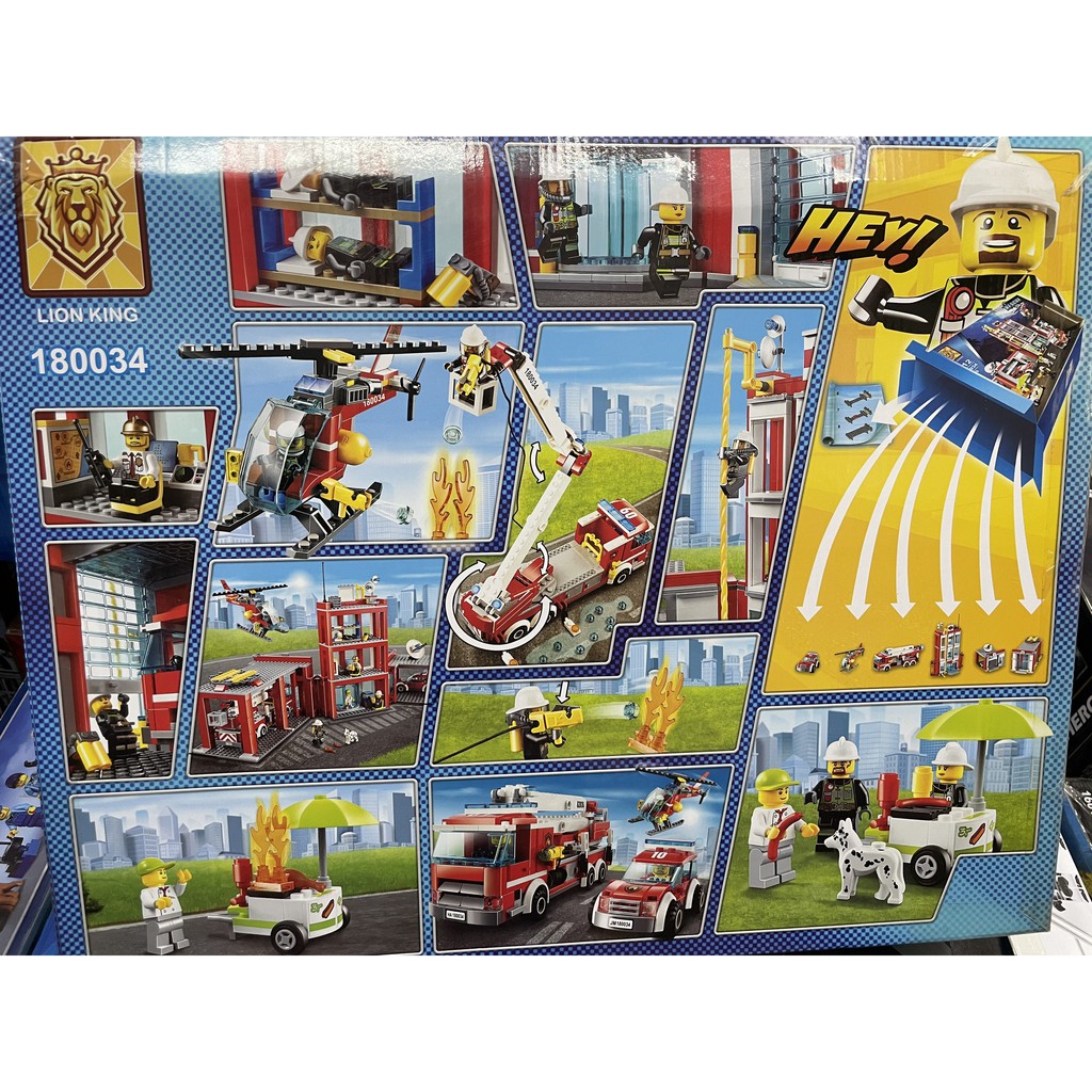 Bộ đồ chơi Cities- Lion king 180034 , 10831 ( Xếp hình trạm cứu hỏa lớn )