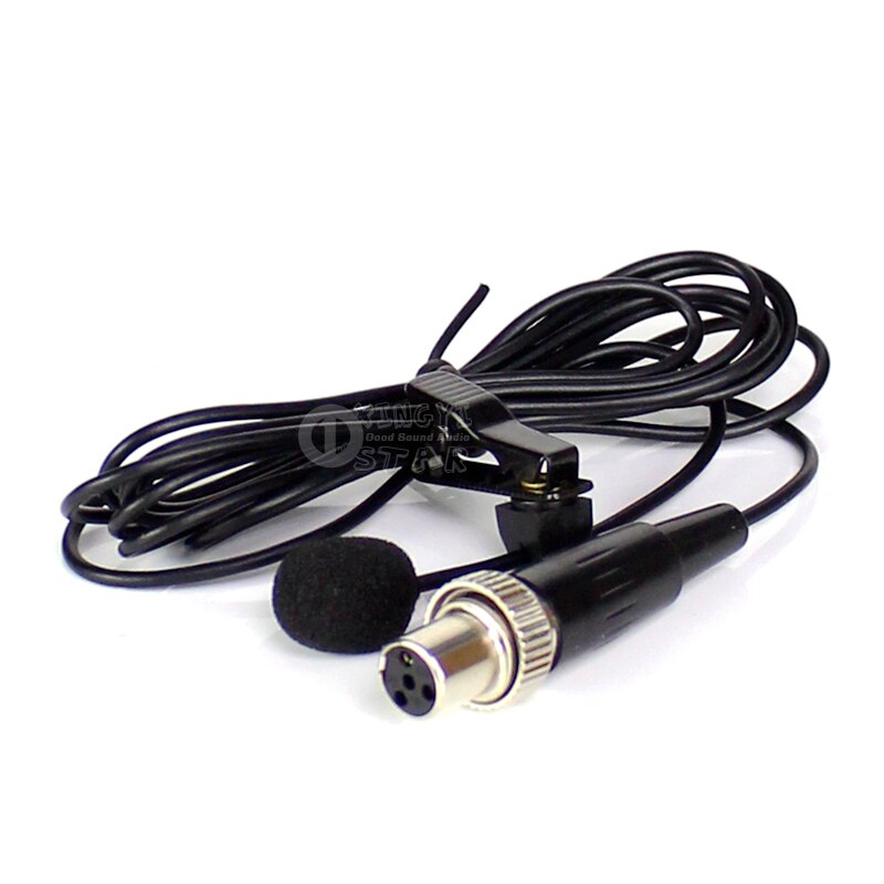 Mini XLR 4 Pins Lavalier Microphone Clip Collar Mic Micro For MIPRO Wireless System Bodypack Transmitter Lapel Microphones