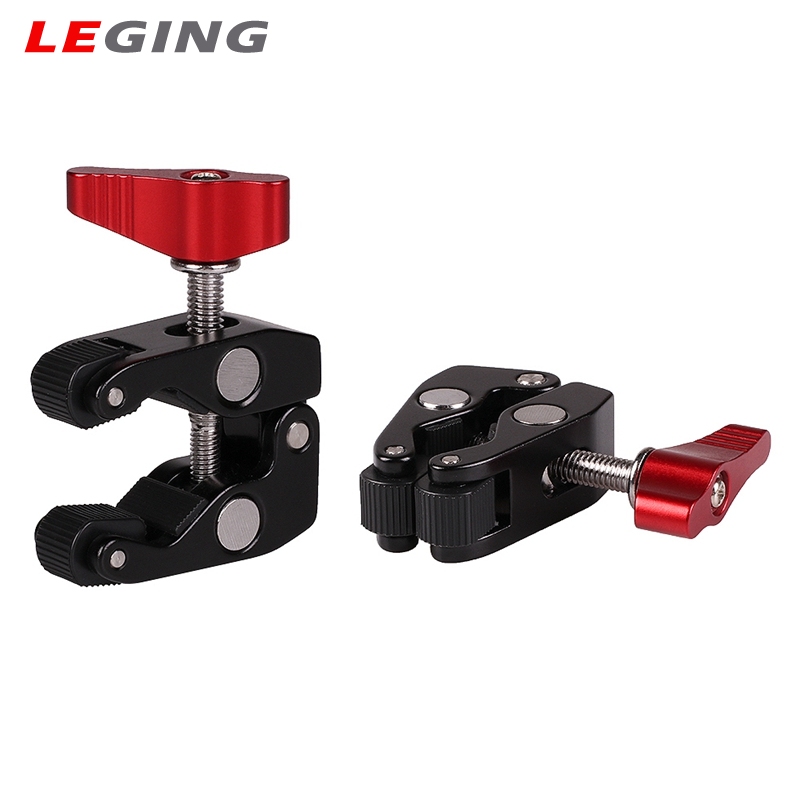 Multi-Function Ball Head Clamp Ball Mount Clamp ic Arm Super with 1/4inch-20 Thread for Camera Cage Rig Monitor