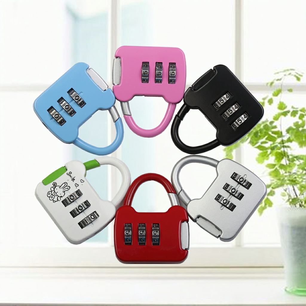 3 Digit Durable Code Combination Password Lock Mini Luggage Case Lock Backpack Padlock -Aeneas Shop