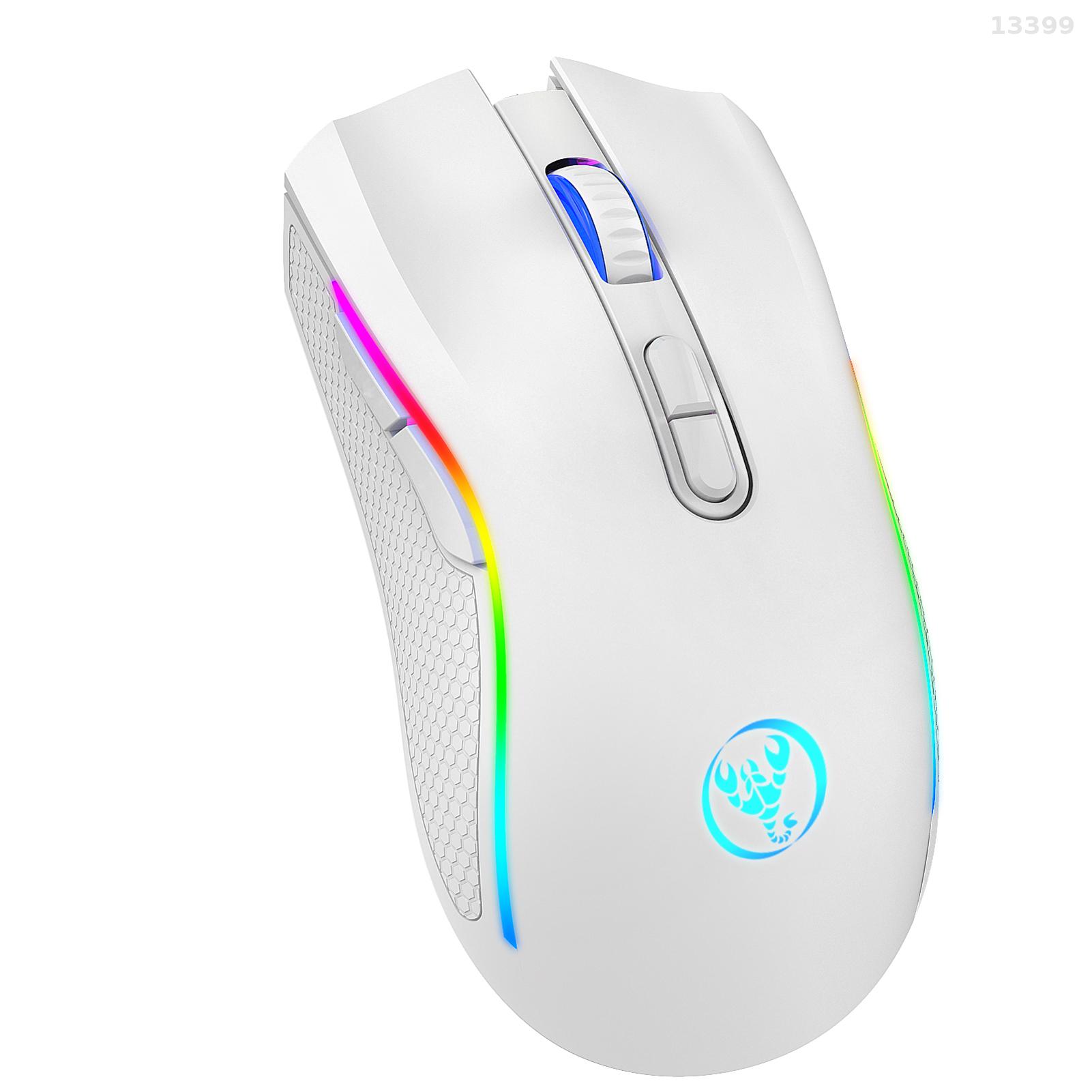 HXSJ T69 2.4G Wireless Mechanical Mouse RGB Gaming Mouse Ergonomic