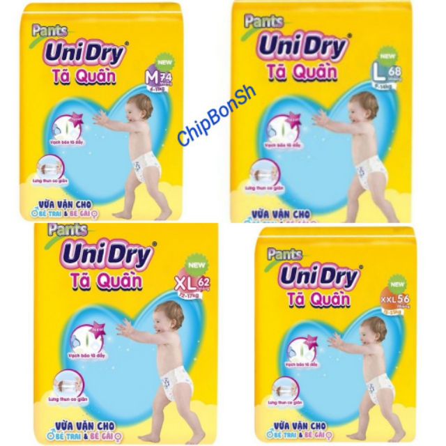 Tã Quần UniDry M74/L68/XL62/XXl56 (Date: 2025)