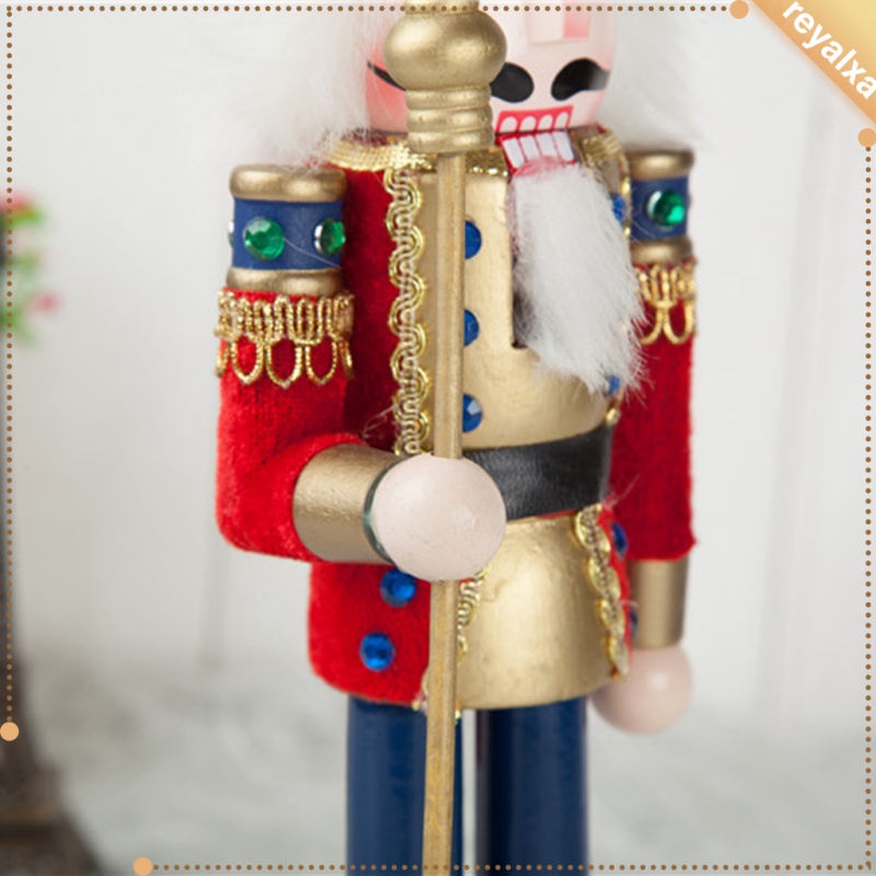 Set 2 mô hình Nutcracker King bằng gỗ trang trí giáng sinh