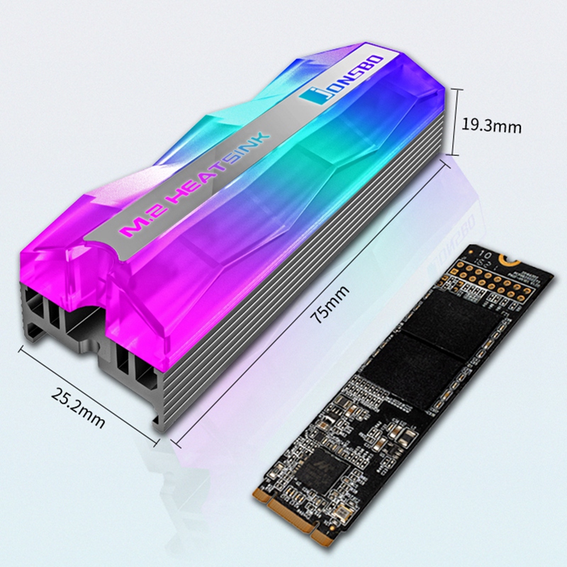 Jonsbo M.22 Colorful Lighting M.2 2280 SSD Heatsink Solid State Hard