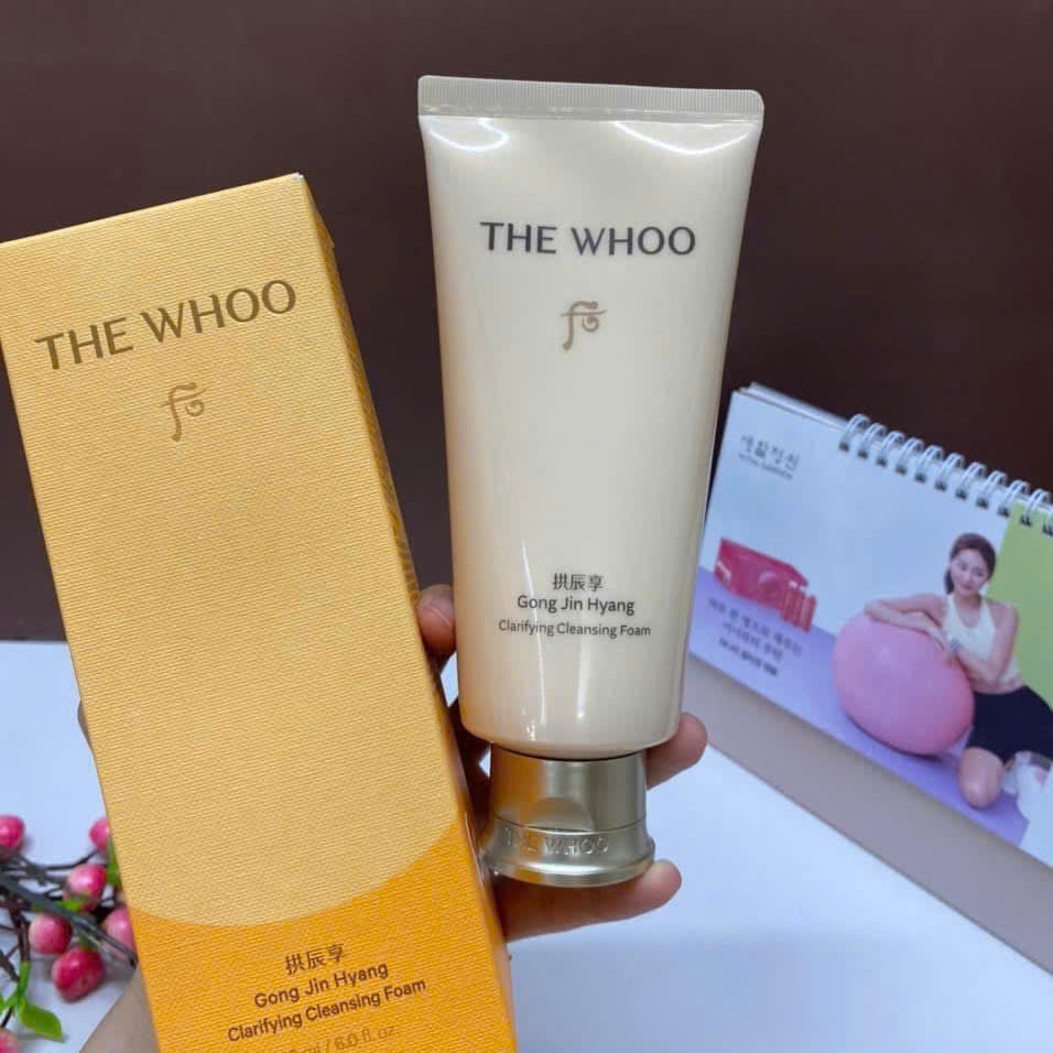Sữa Rửa Mặt Đông Y The Whoo Gong Jin Hyang Clarifying Cleansing Foam 180ml - Làm Sạch Da, Cân Bằng Độ Ẩm