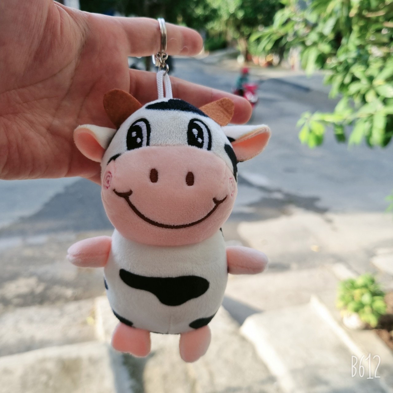 Móc khoá gấu bông con bò sữa dễ thương (15cm)