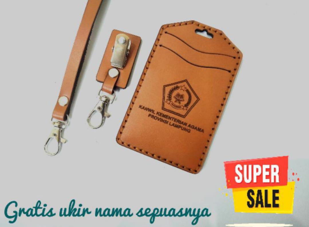 Name tag Idcard Holder Kulit, Id Card Holder Custom, Name Tag Kulit