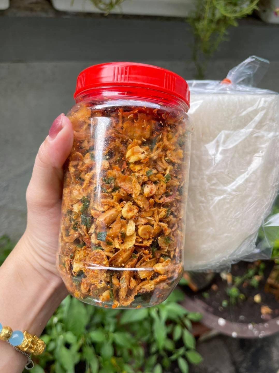 Tặng bánh phơi sương! hủ 200gr muối hành phi đậu phộng đặc sản tây ninh cực ngon