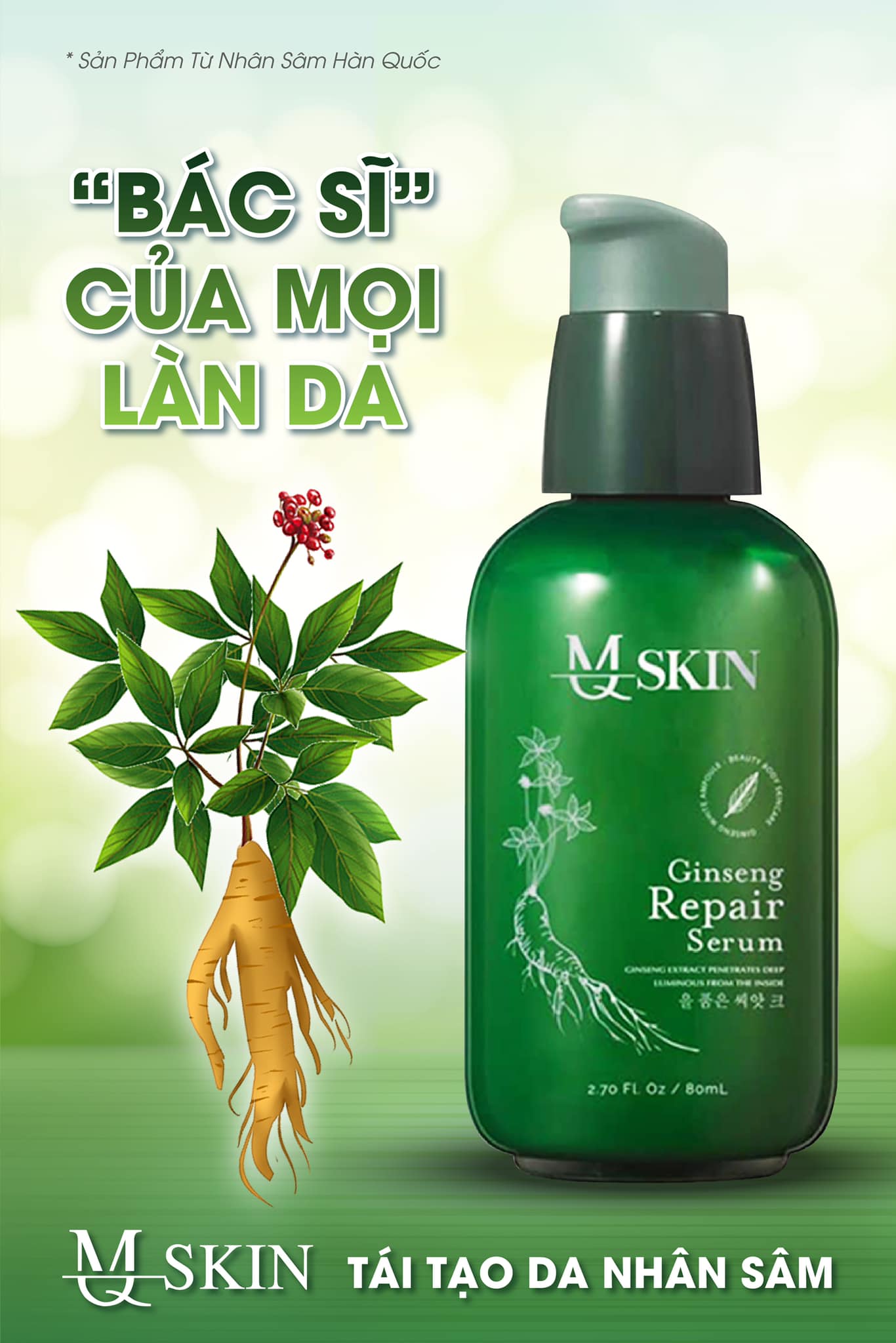 [Chính Hãng] Serum Thay Da Nhân Sâm MQ Skin Chính Hãng