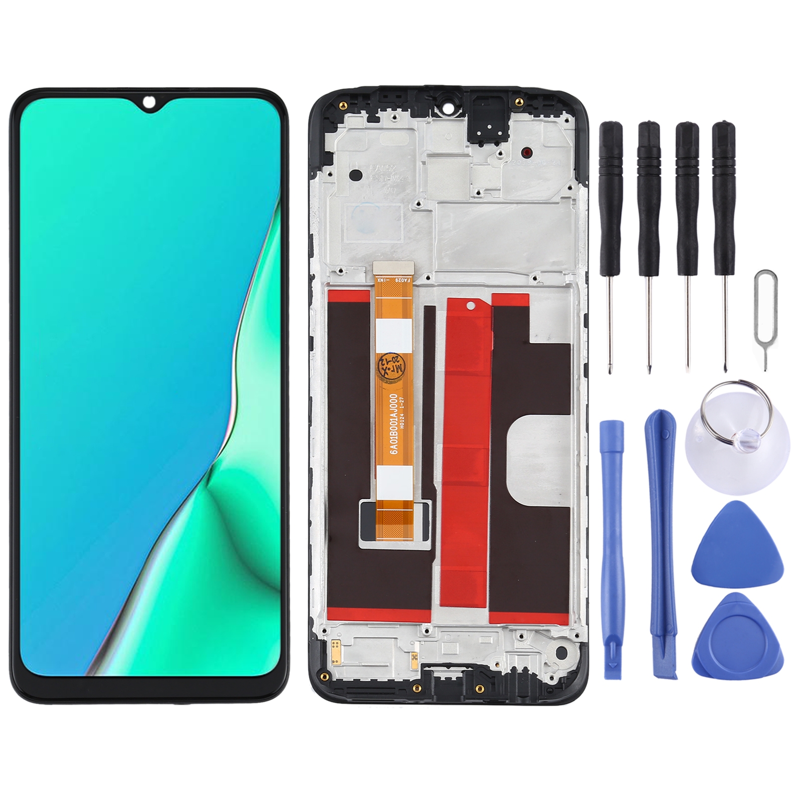 Tft lcd screen for oppo a5 cph1931 cph1959 cph1933 cph1935 cph1943 digitizer full assembly with frame