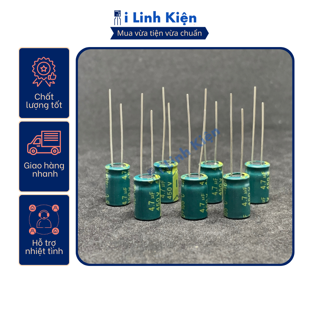 Tụ hóa 450V 4.7uF - 68uF Combo 10 con chất lượng cao.