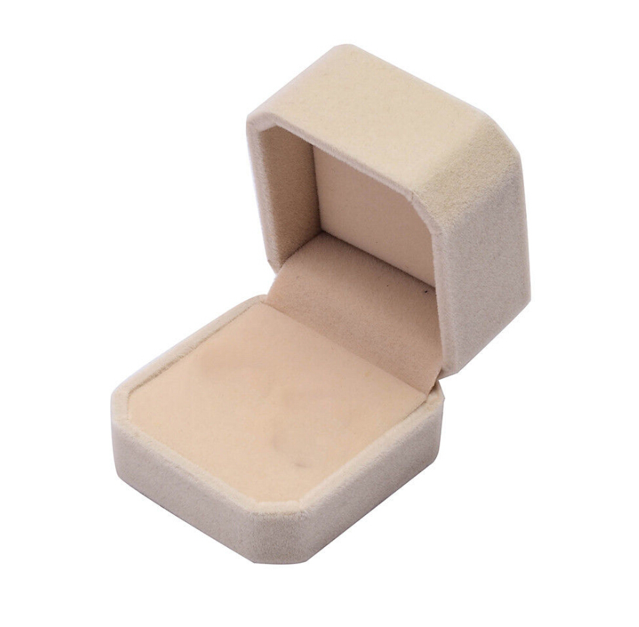Velvet Jewelry Box Ring Holder Gift Packaging Storage Box Square Jewelry Display Case