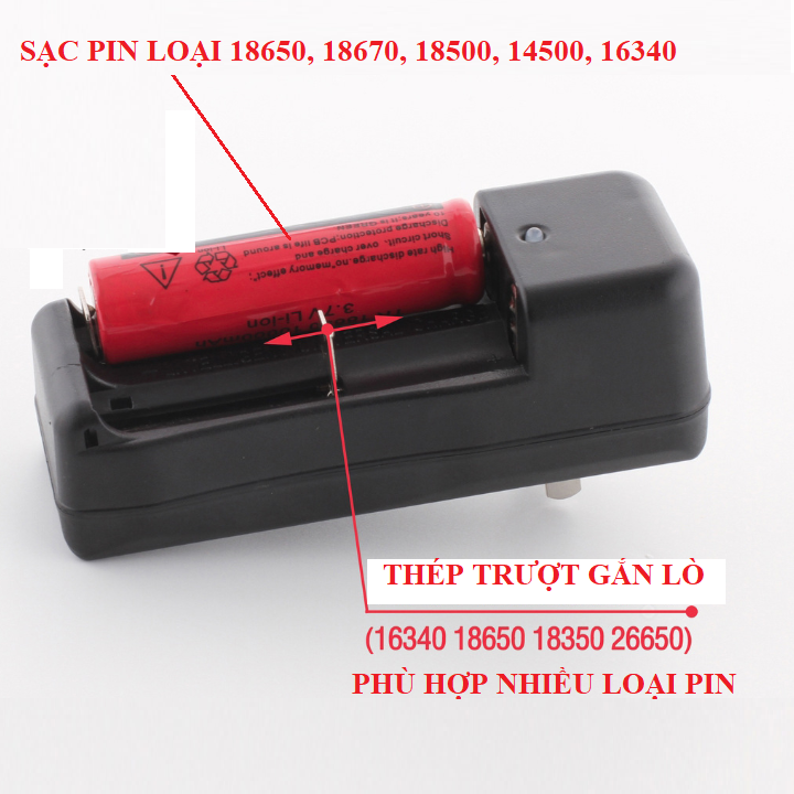 Sạc pin 3.7V 18650 sạc đồng thời 2 pin