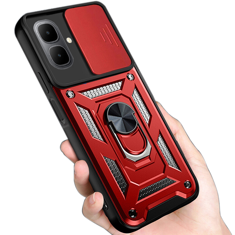 For Tecno Spark Go 2 POP 10 Case Armor Ring Adsorb Car Holder Shockproof Camera Protection Cover For Tecno POP10 Spark Go2 Back cover Phone Cases.