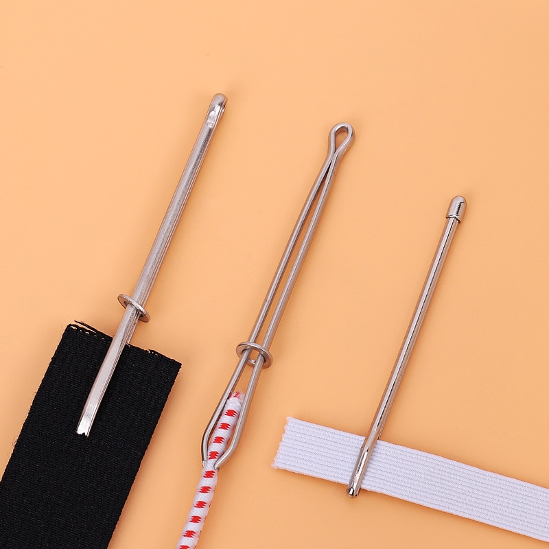 1/4 cái kim loại dây rút dây threaders may DIY công cụ quần áo dây chun dây threader tự kẹp khóa