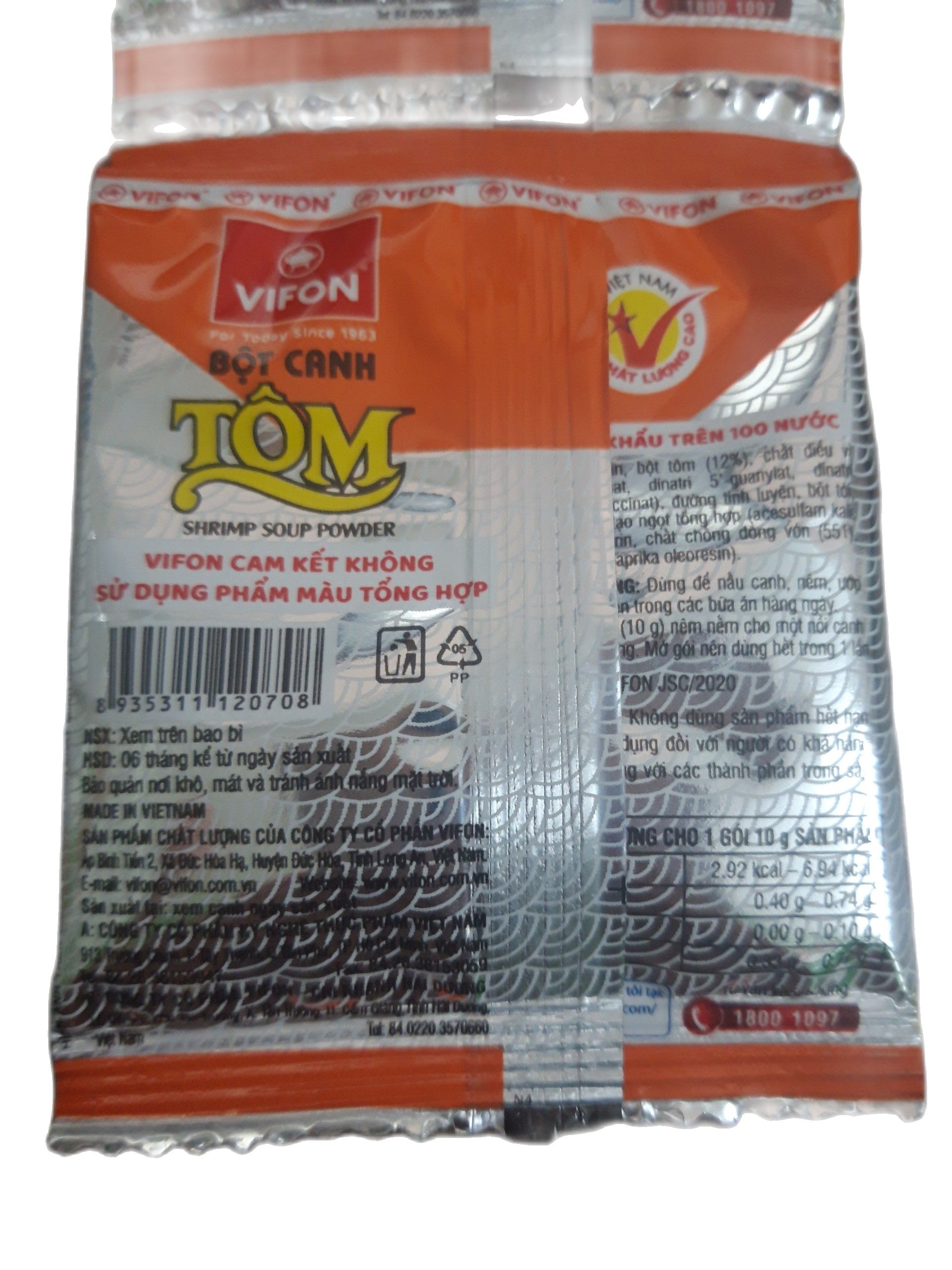 Bột canh Tôm Vifon 1 dây (10 gói × 10g)