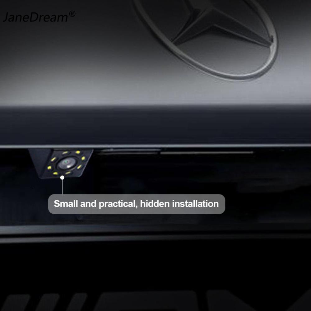 JaneDream Camera Quan Sát Phía Sau Xe Hơi 4LED/8LED/12LED Camera Lùi Dự Phòng Chống Nước HD Góc Rộng Không Có Cáp RCA & Cáp Nguồn