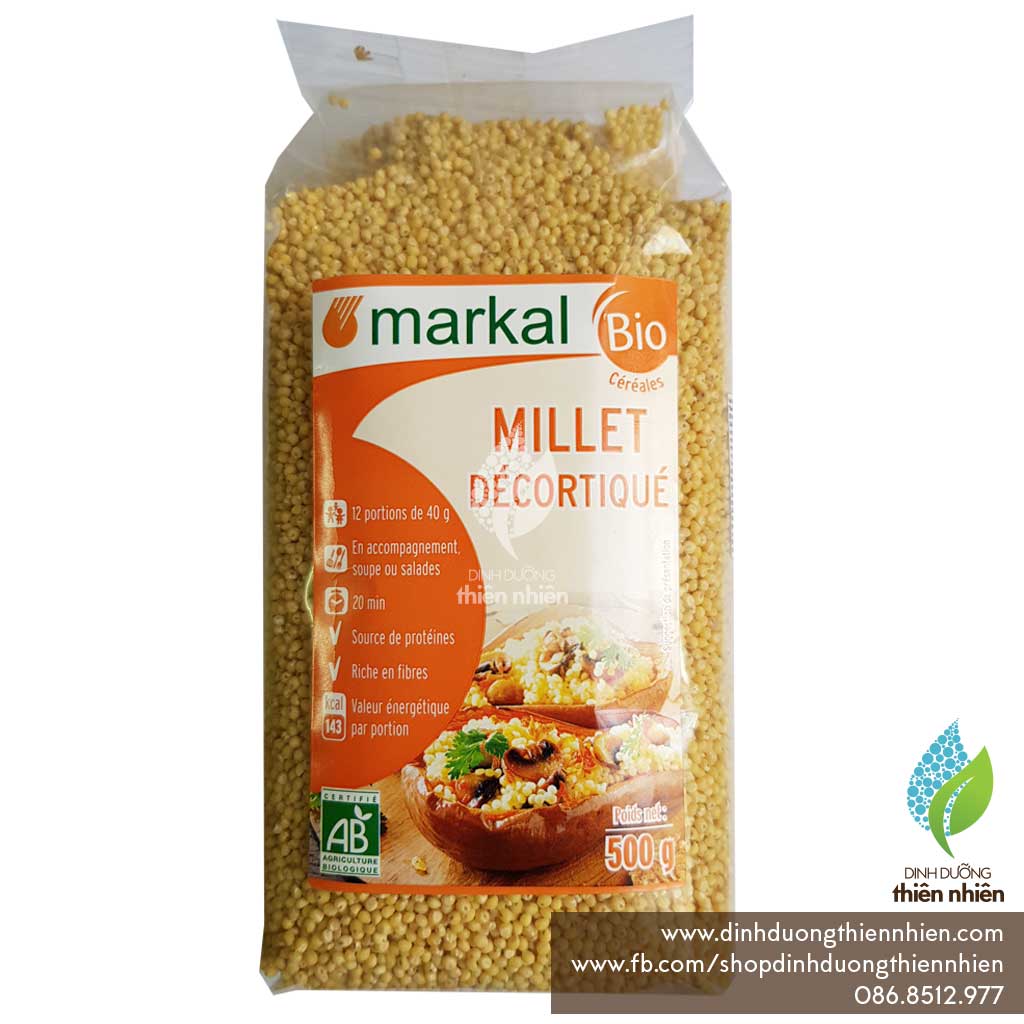 Hạt Kê Bóc Vỏ Hữu Cơ MarKal Cho Bé Và Đình