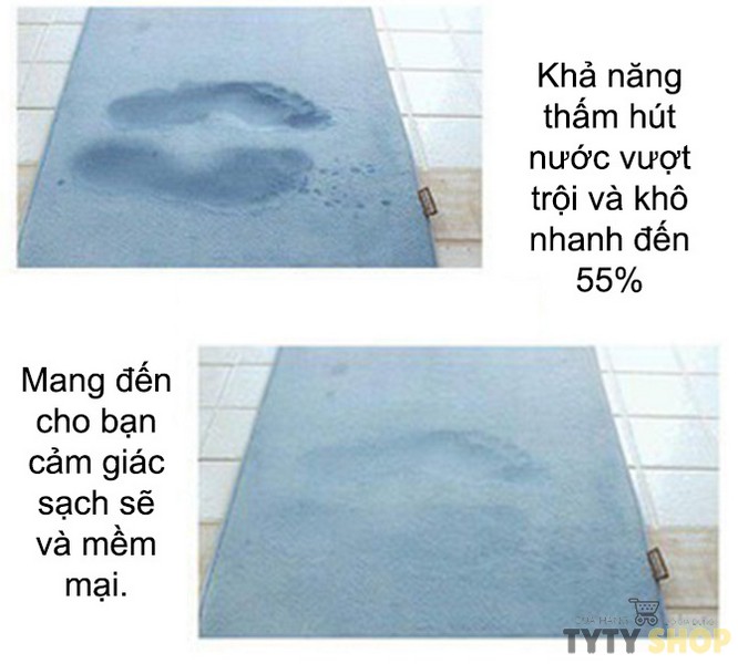 Thảm chùi chân Memory Foam, Lock&Lock, kiểu Basic, cỡ S, 430*610*15mm - MAT512