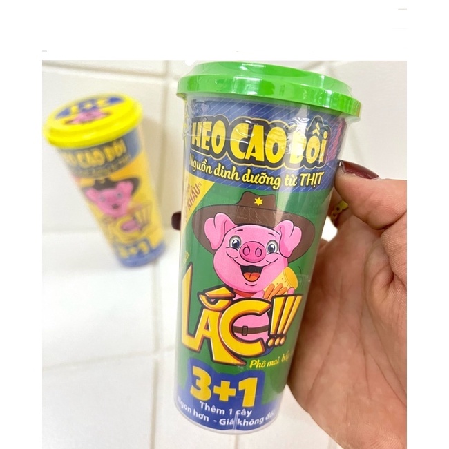 (DATE MOI) [ Hộp 3 + 1 ] Xúc Xích Lắc Heo Cao Bồi (Đủ Màu)