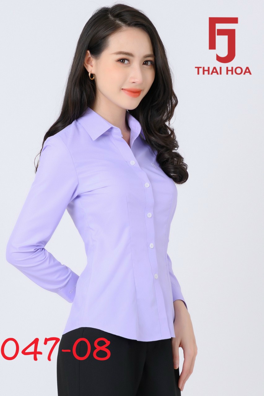 Áo sơmi công sở Nữ tay dài - Mã 047( Thương Hiệu Thái Hòa)