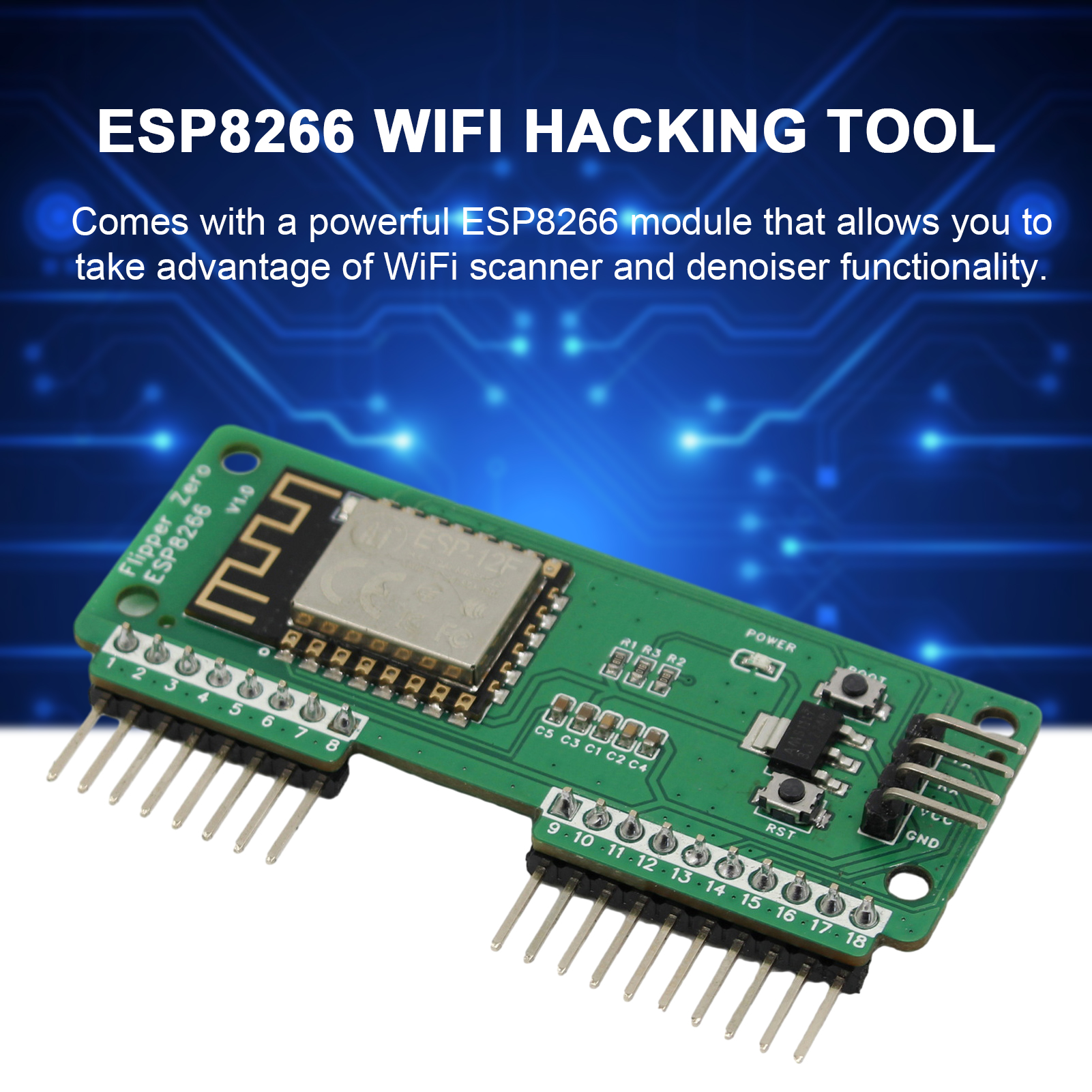 Wi-fi Module Board Wi-fi Module Development Board Portable Wi-fi Scanner and Deauther Module for Wide Compatibility Flipper Zero