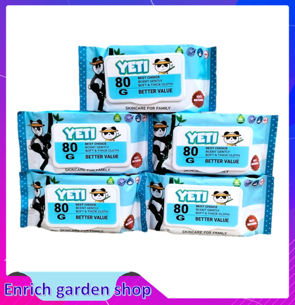 (Hỏa Tốc HCM)Combo 5 Bịch Khăn Giấy Ướt YeTi Thái Lan Không Mùi 80gr
