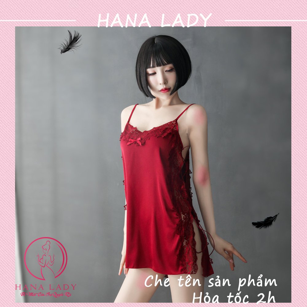Váy ngủ lụa sexy đan dây gợi cảm, Đầm ngủ nữ quyến rũ lụa cao cấp mềm mịn VN398.