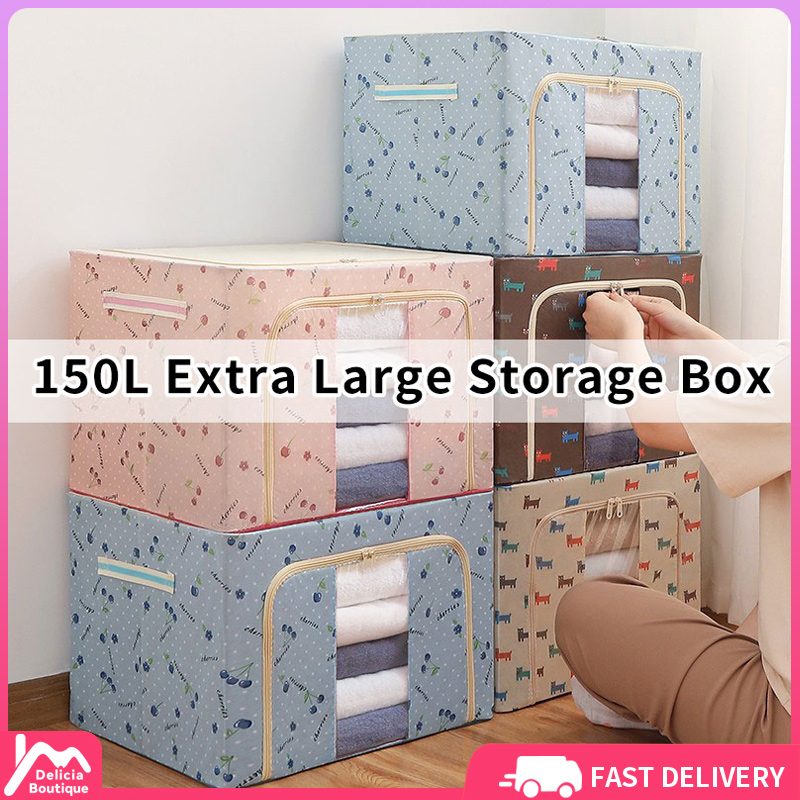 Steel Frame Storage Boxes Oxford Cloth Large foldable storage box 72