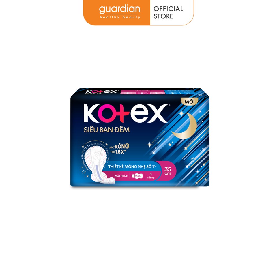 Băng vệ sinh Kotex siêu ban đêm cánh 35cm
