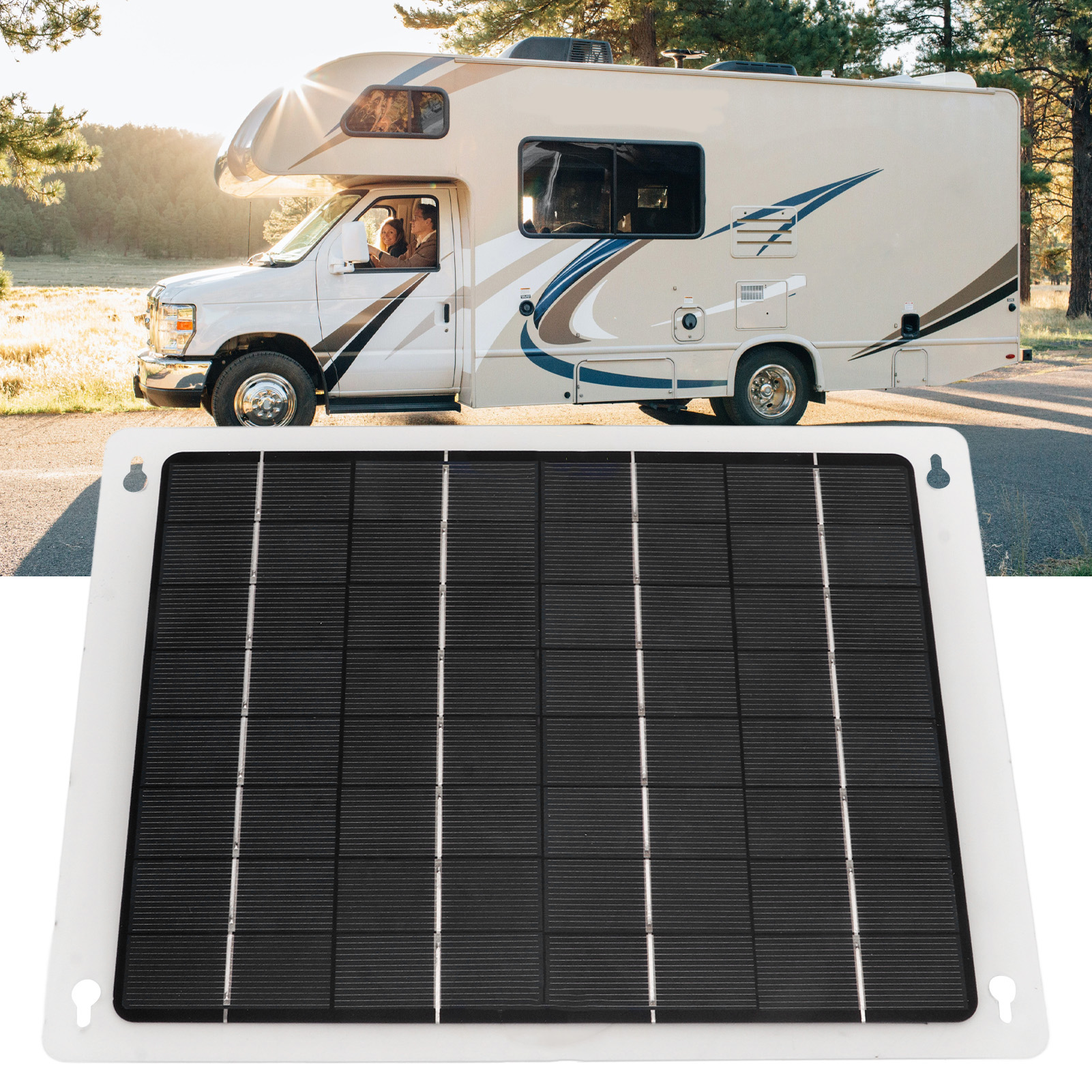 20W 12V Solar Panel High Efficiency Solar Battery Charger Panel Portable for RV Charging
