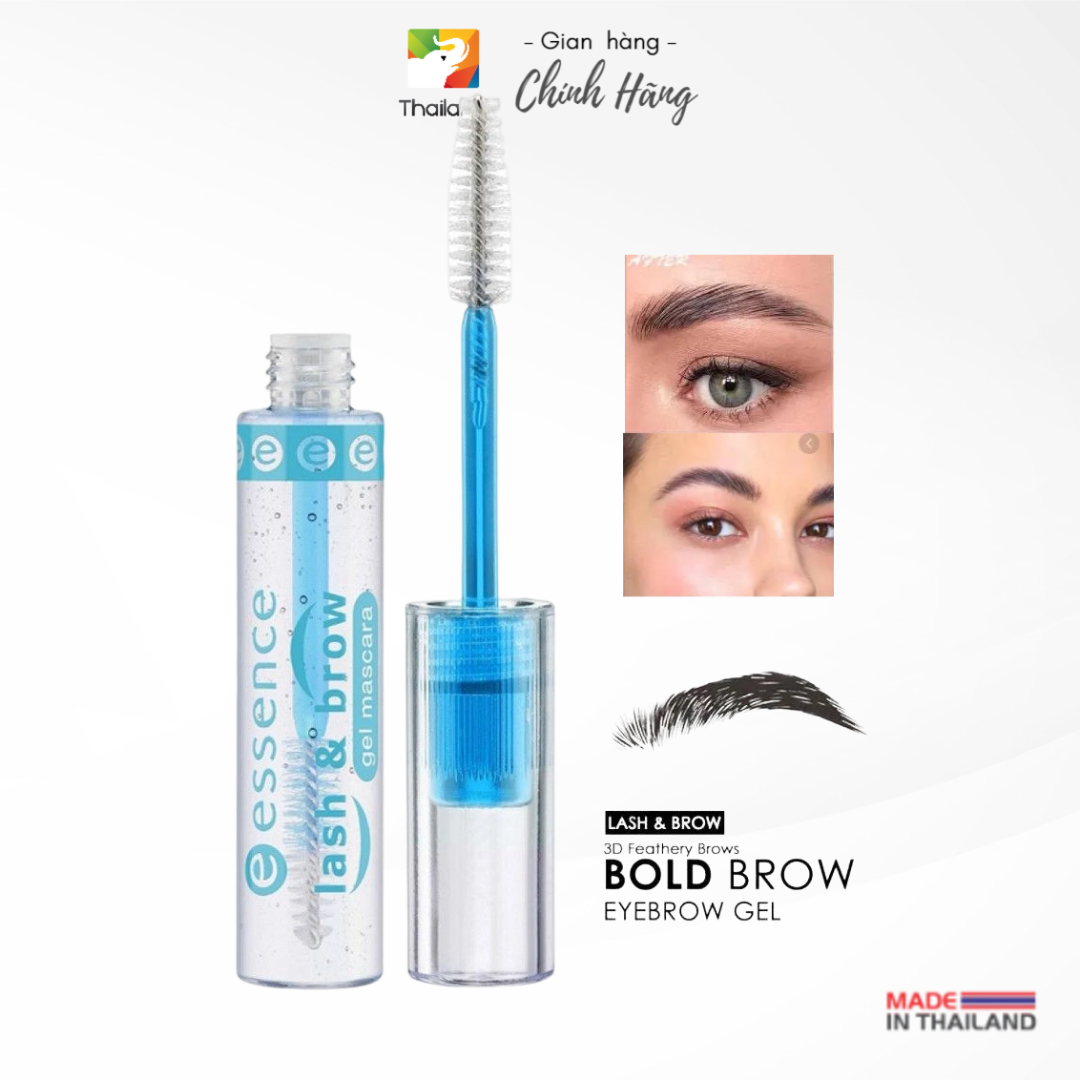 Gel dưỡng mascara 2 in 1 lông mi, lông mày Essence Lash And Brow Gel Mascara Thái Lan